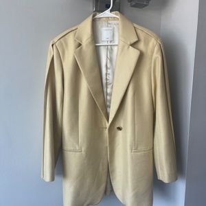 Sandro Ebene Blazer in Straw Size 36